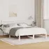 Cadru de pat cu headboard Alb 120 x 190 cm Lemn de brad solid GartenMobel Dekor