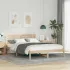 Cadru de pat cu headboard Maro 140 x 210 cm Lemn de brad solid GartenMobel Dekor