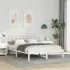Cadru de pat cu headboard Alb 120 x 200 cm Lemn masiv de pin GartenMobel Dekor