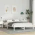 Cadru de pat cu headboard Alb 140 x 200 cm Lemn masiv de pin GartenMobel Dekor