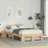 Cadru de pat cu headboard Maro 120 x 190 cm Lemn de brad solid GartenMobel Dekor