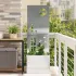 Ghiveci de Grădină cu Panou Decorativ Ruginit 50 x 140 cm GartenMobel Dekor