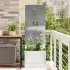 Ghiveci de Grădină cu Panou Decorativ Negru 50 x 140 cm GartenMobel Dekor