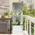 Ghiveci de Grădină cu Panou Decorativ Negru 50 x 140 cm GartenMobel Dekor
