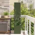 Ghiveci de Grădină cu Panou Decorativ Argintiu 32 x 140 cm GartenMobel Dekor