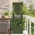 Ghiveci de Grădină cu Panou Decorativ Negru 50 x 140 cm GartenMobel Dekor