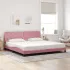 Cadru de pat fără saltea, roz, 180x200 cm, catifea GartenMobel Dekor