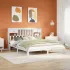 Pat cu bibliotecă fără saltea, 180x200 cm, lemn masiv de pin GartenMobel Dekor