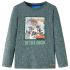 Tricou copii mâneci lungi, verde închis melanj, 128 GartenMobel Dekor