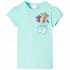 Tricou pentru copii, verde mentă deschis, 128 GartenMobel Dekor