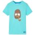 Tricou pentru copii cu mâneci scurte, turcoaz, 104 GartenMobel Dekor