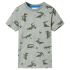 Tricou pentru copii, kaki deschis melanj, 140 GartenMobel Dekor