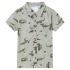 Tricou cămașă pentru copii, kaki melanj deschis, 92 GartenMobel Dekor