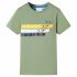 Tricou pentru copii cu mâneci scurte, albastru melanj, 128 GartenMobel Dekor