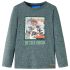 Tricou copii mâneci lungi, verde închis melanj, 128 GartenMobel Dekor