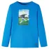 Tricou de copii cu mâneci lungi albastru cobalt 128 GartenMobel Dekor