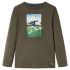 Tricou pentru copii cu mâneci lungi, kaki, 92 GartenMobel Dekor