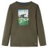 Tricou pentru copii cu mâneci lungi, kaki, 92 GartenMobel Dekor