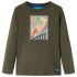 Tricou pentru copii cu mâneci lungi, kaki, 116 GartenMobel Dekor