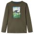Tricou pentru copii cu mâneci lungi, kaki, 92 GartenMobel Dekor