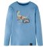 Tricou de copii cu mâneci lungi albastru mediu 104 GartenMobel Dekor