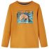 Tricou pentru copii cu mâneci lungi, ocru închis, 116 GartenMobel Dekor