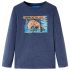 Tricou copii cu mâneci lungi, albastru închis melanj 116 GartenMobel Dekor