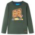 Tricou copii mâneci lungi, verde închis, 128 GartenMobel Dekor