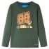 Tricou copii mâneci lungi, verde închis, 128 GartenMobel Dekor
