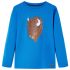 Tricou de copii cu mâneci lungi, albastru cobalt, 128 GartenMobel Dekor
