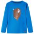 Tricou de copii cu mâneci lungi, albastru cobalt, 128 GartenMobel Dekor