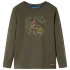 Tricou pentru copii cu mâneci lungi,, kaki, 92 GartenMobel Dekor