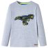 Tricou pentru copii cu mâneci lungi, gri melanj, 128 GartenMobel Dekor