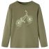 Tricou pentru copii cu mâneci lungi, kaki, 116 GartenMobel Dekor