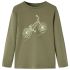 Tricou pentru copii cu mâneci lungi, kaki, 116 GartenMobel Dekor