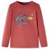 Tricou pentru copii cu mâneci lungi, roșu ars, 104 GartenMobel Dekor