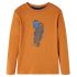 Tricou pentru copii cu mâneci lungi, ocru închis, 116 GartenMobel Dekor