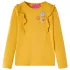 Tricou pentru copii cu mâneci lungi, ocru închis, 116 GartenMobel Dekor