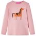 Tricou pentru copii cu mâneci lungi, roz deschis, 140 GartenMobel Dekor