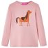 Tricou pentru copii cu mâneci lungi, roz deschis, 140 GartenMobel Dekor