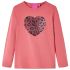 Tricou pentru copii cu mâneci lungi, roz antichizat, 116 GartenMobel Dekor