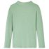 Tricou de copii cu mâneci lungi, guler tunică, verde mentă închis, 104 GartenMobel Dekor