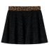 Fusta de copii cu talie leopard, negru, 92 GartenMobel Dekor