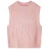 Vestă pulover pentru copii tricotată, roz deschis, 128 GartenMobel Dekor