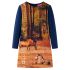 Rochie pentru copii cu mâneci lungi, coniac, 116 GartenMobel Dekor