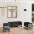 Set mobilier de grădină, 7 piese, alb, lemn masiv de pin  GartenMobel Dekor
