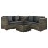 Set mobilier de grădină cu perne, 4 piese, poliratan, gri GartenMobel Dekor