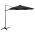 Umbrelă în consolă cu stâlp și LED-uri, nisipiu, 300 cm GartenMobel Dekor