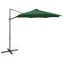Umbrelă în consolă cu stâlp și LED-uri, nisipiu, 300 cm GartenMobel Dekor