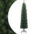 Pom de Crăciun artificial subțire cu suport verde 180 cm PVC GartenMobel Dekor